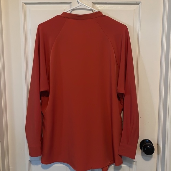 Maude Perfect Fall Orange Blouse. Size medium - Picture 5 of 8